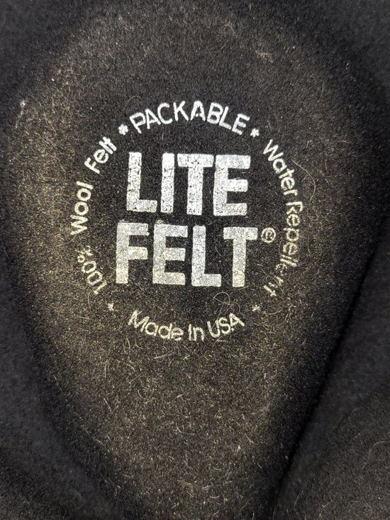 LiteFelt Autumn Black Wool Felt Packable Outback Cowboy Hat USA Unisex
